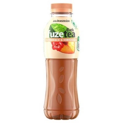 Üdítőital, szénsavmentes, 0,5 l, FUZETEA, barack-hibiszkusz