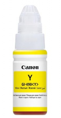 GI490 Tinta Pixma MFP G2411, G3411, G4411 nyomtatókhoz, CANON, sárga, 70 ml